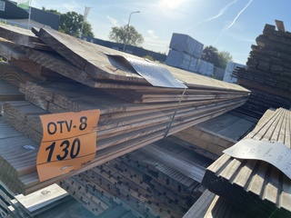 Ca. 20x Douglas wisselsponning/halfhoutsrabat, 18x195mm, lengte 300cm
